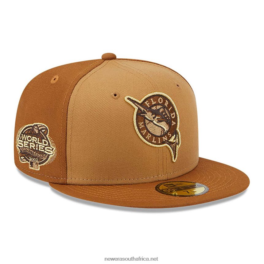 Miami Marlins Tri Tone Brown 59FIFTY Fitted Cap New Era TRBRBN383