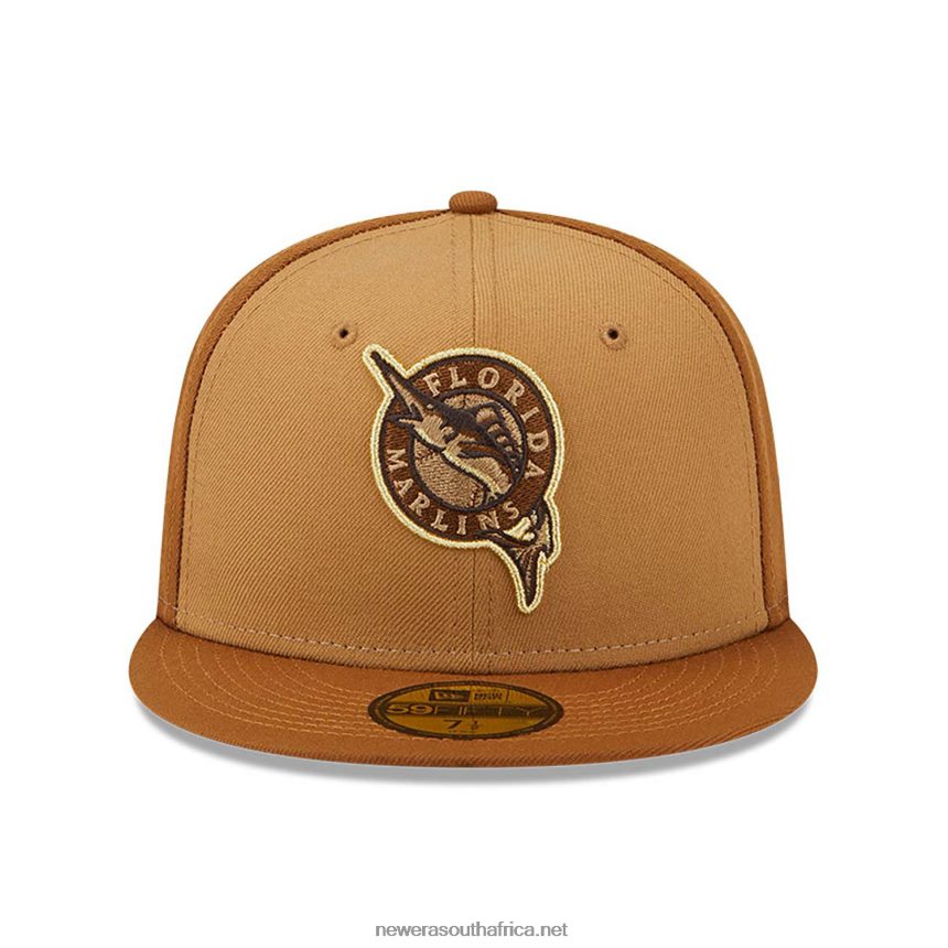 Miami Marlins Tri Tone Brown 59FIFTY Fitted Cap New Era TRBRBN383