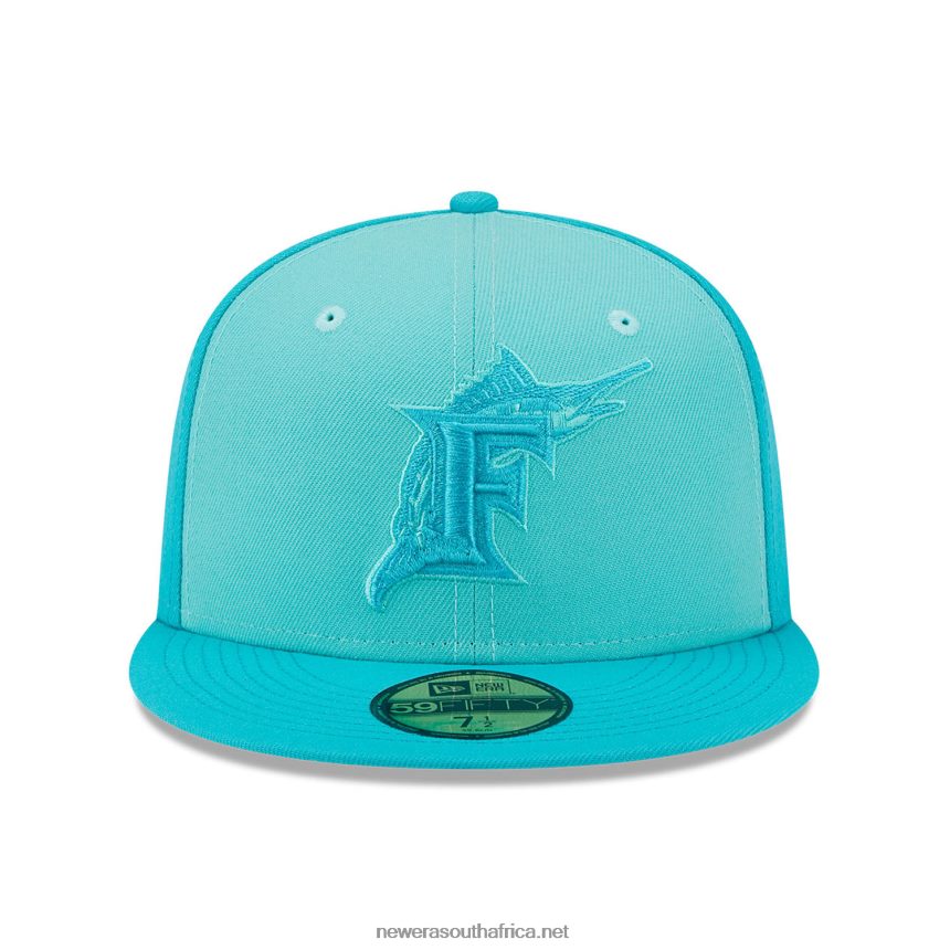 Miami Marlins Tri Tone Team Blue 59FIFTY Fitted Cap New Era TRBRBN857
