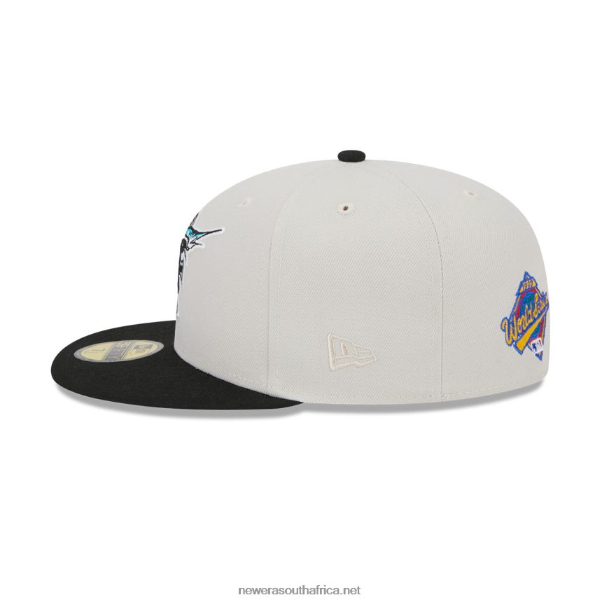 Miami Marlins Varsity Letter Stone 59FIFTY Fitted Cap New Era TRBRBN439