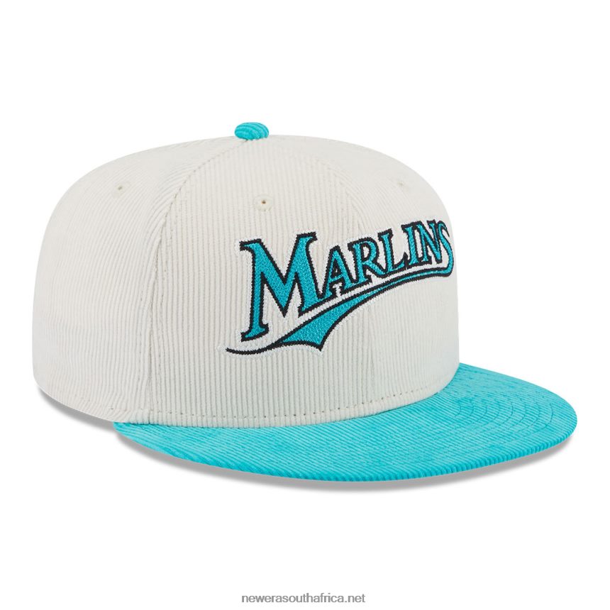 Miami Marlins Vintage Cord White 59FIFTY Fitted Cap New Era TRBRBN1284