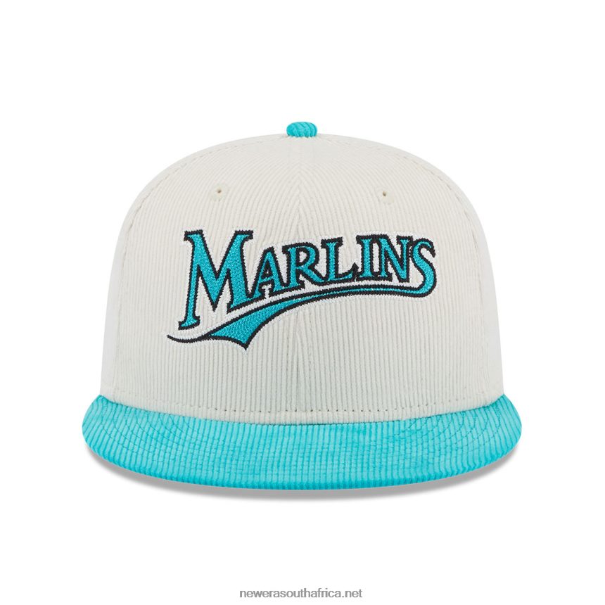 Miami Marlins Vintage Cord White 59FIFTY Fitted Cap New Era TRBRBN1284