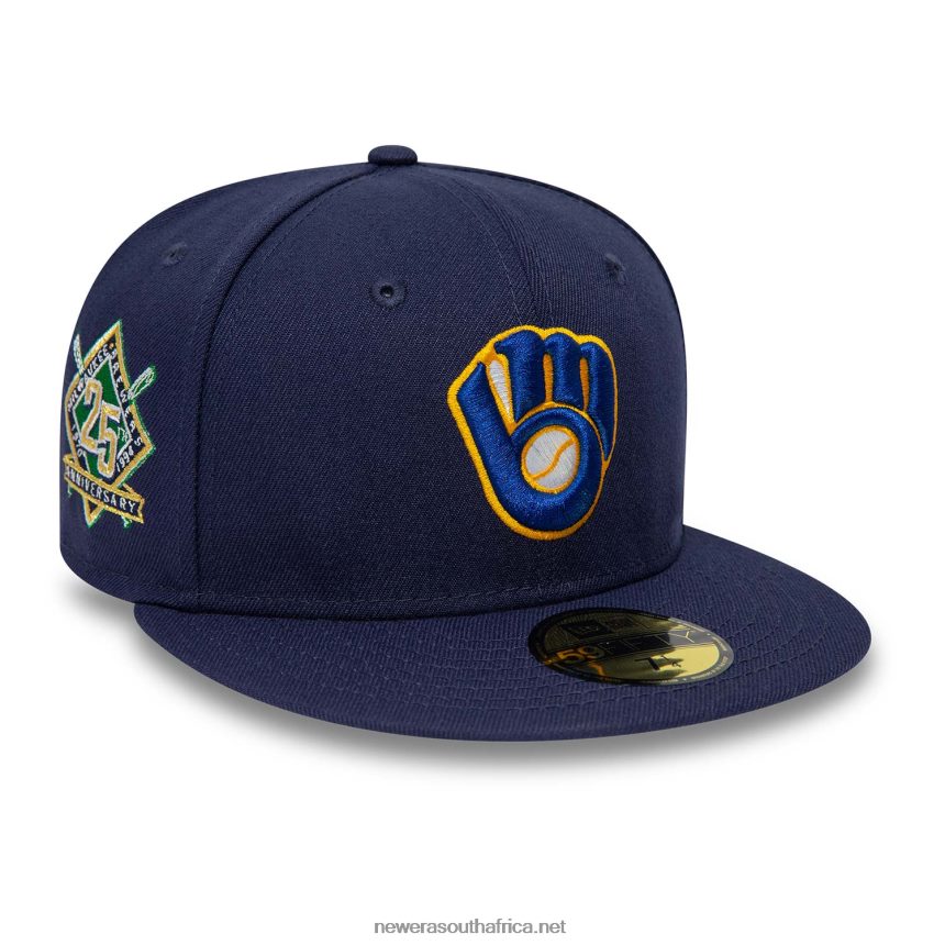 Milwaukee Brewers 25th Anniversary Navy 59FIFTY Fitted Cap New Era TRBRBN389