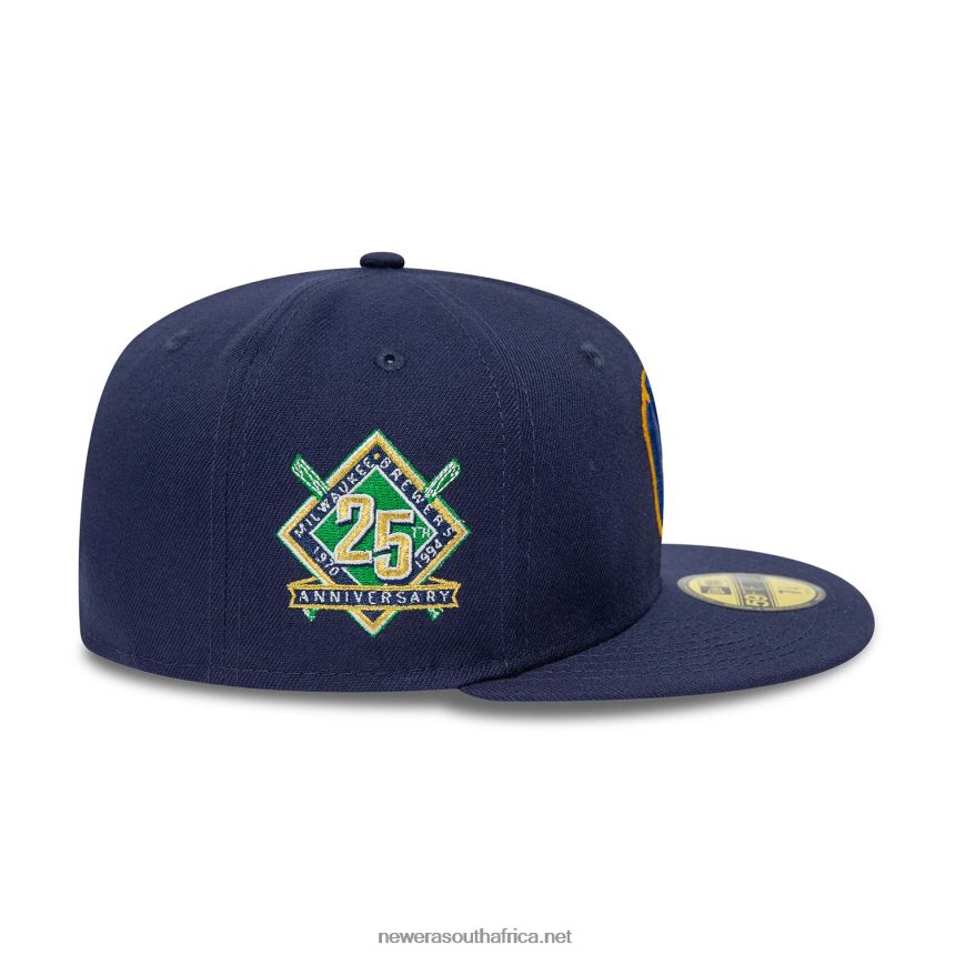 Milwaukee Brewers 25th Anniversary Navy 59FIFTY Fitted Cap New Era TRBRBN389