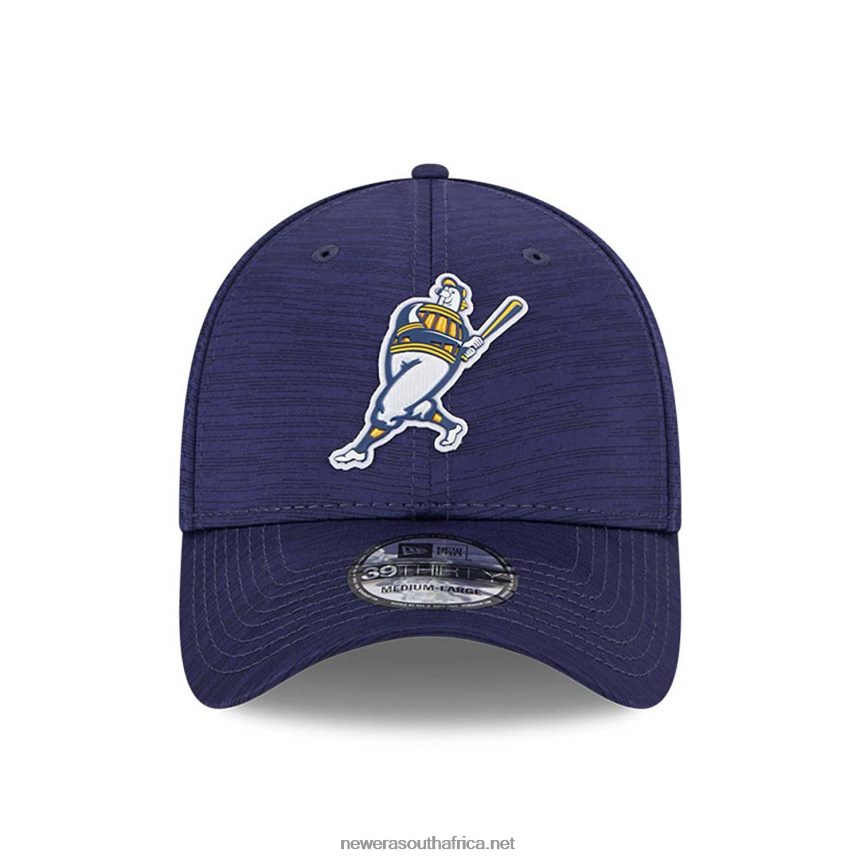 Milwaukee Brewers MLB Clubhouse Blue 39THIRTY Stretch Fit Cap New Era TRBRBN2168