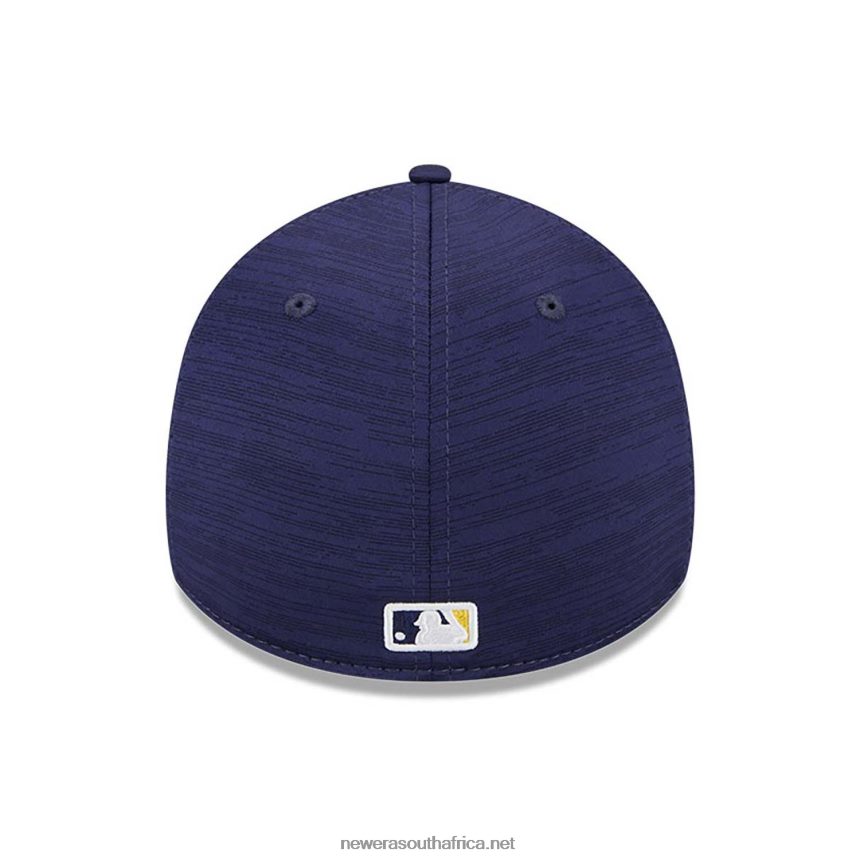 Milwaukee Brewers MLB Clubhouse Blue 39THIRTY Stretch Fit Cap New Era TRBRBN2168