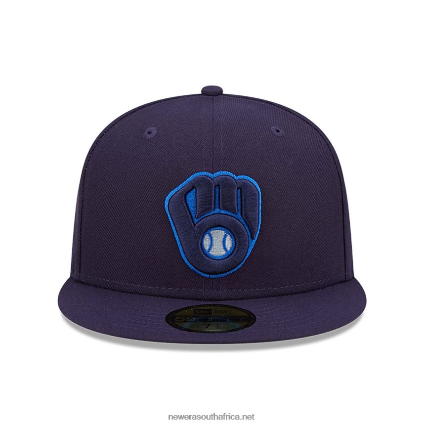 Milwaukee Brewers Mono Navy Camo 59FIFTY Fitted Cap New Era TRBRBN702
