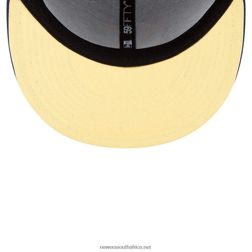 Milwaukee Brewers Side Patch Bloom Blue 59FIFTY Fitted Cap New Era TRBRBN662