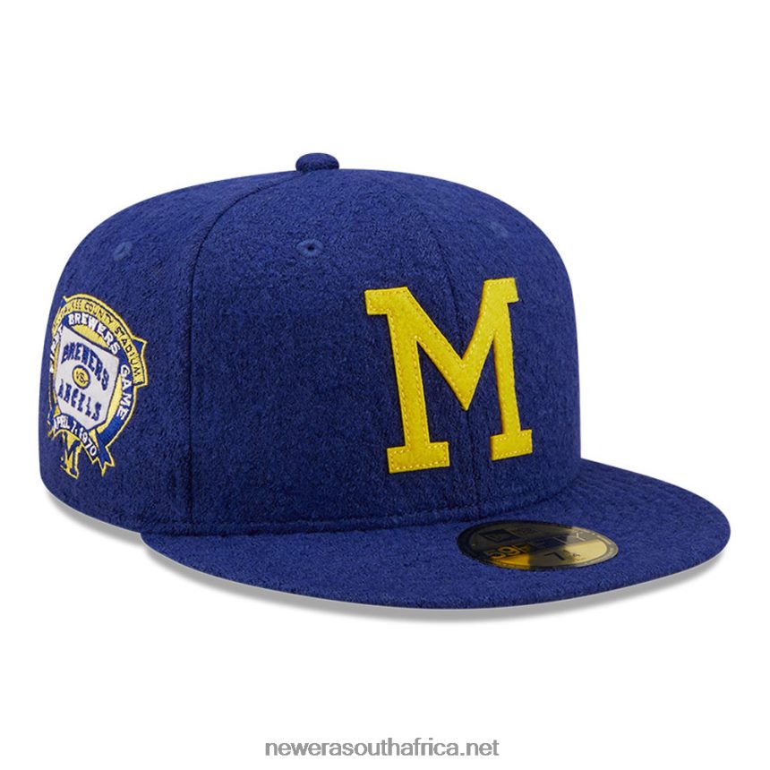Milwaukee Brewers Wool Blue 59FIFTY Fitted Cap New Era TRBRBN297