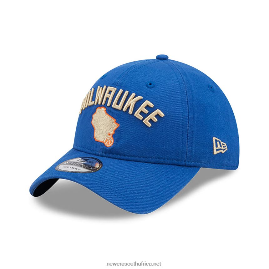 Milwaukee Bucks Authentics City Edition Blue 9TWENTY Adjustable Cap New Era TRBRBN2231