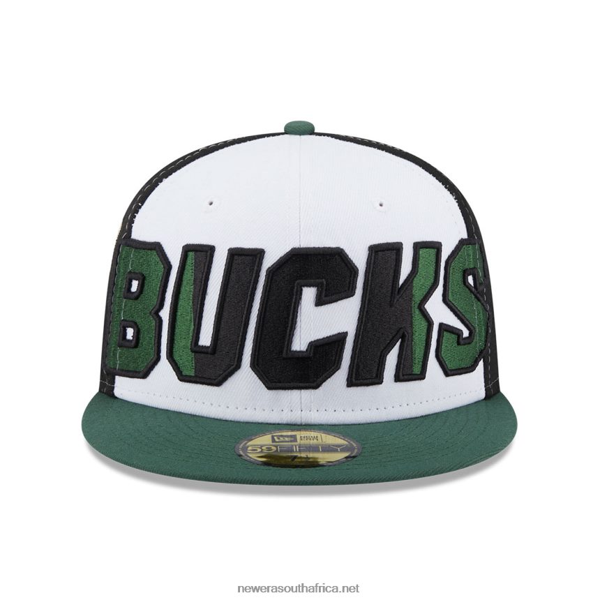 Milwaukee Bucks NBA Back Half Green 59FIFTY Fitted Cap New Era TRBRBN449