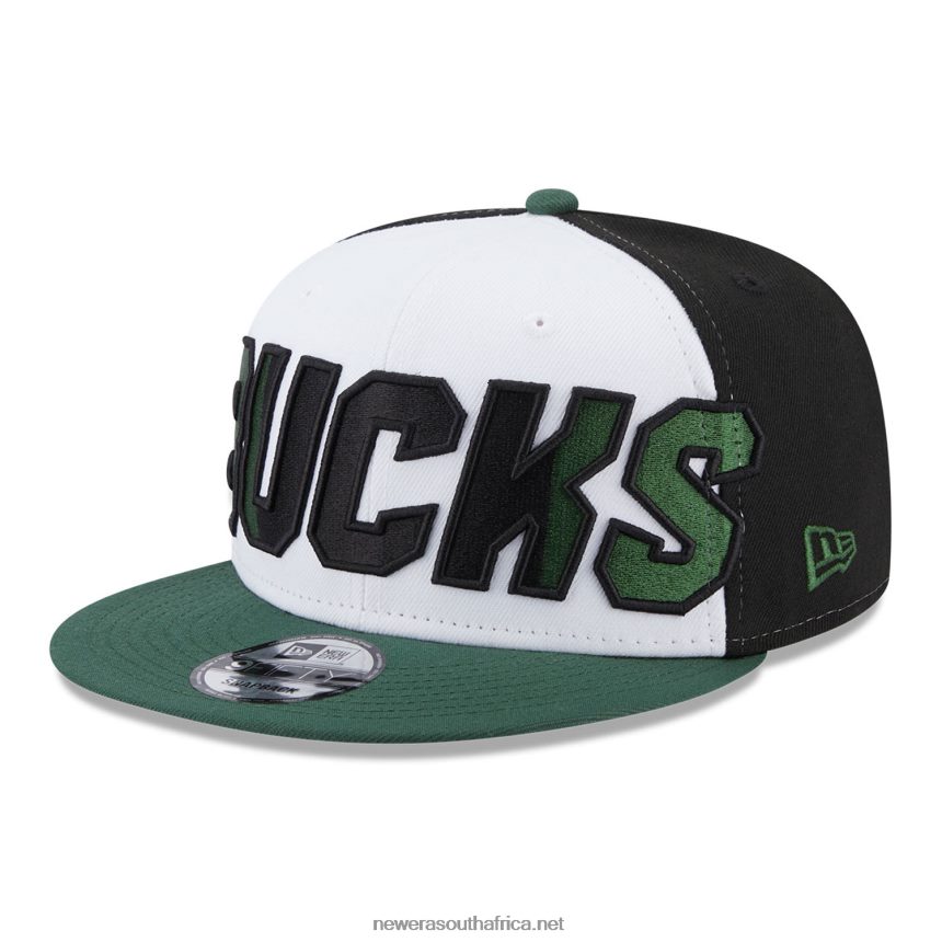Milwaukee Bucks NBA Back Half Green 9FIFTY Snapback Cap New Era TRBRBN2049