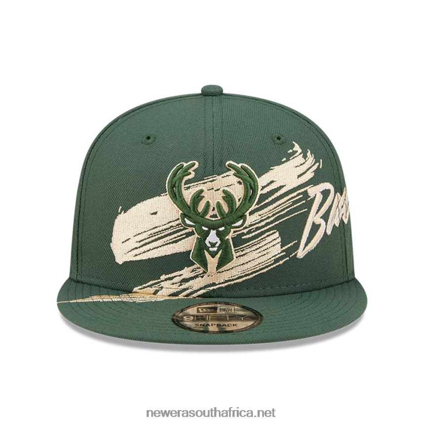 Milwaukee Bucks NBA Sweep Green 9FIFTY Snapback Cap New Era TRBRBN2055