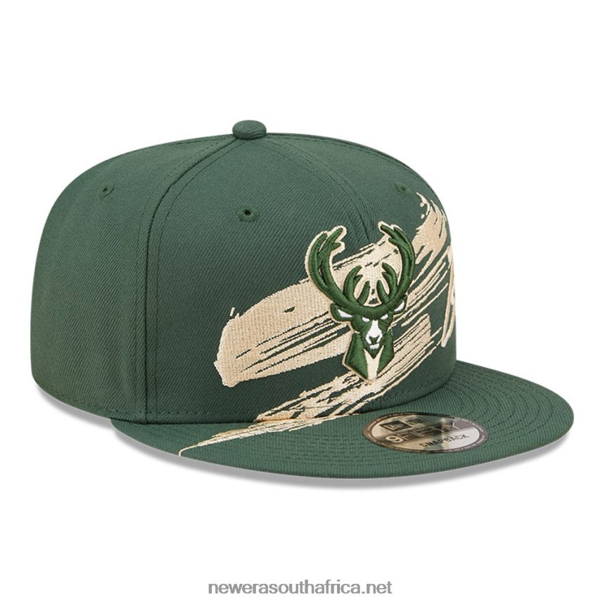 Milwaukee Bucks NBA Sweep Green 9FIFTY Snapback Cap New Era TRBRBN2055