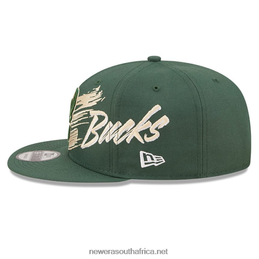 Milwaukee Bucks NBA Sweep Green 9FIFTY Snapback Cap New Era TRBRBN2055