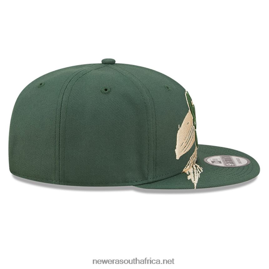 Milwaukee Bucks NBA Sweep Green 9FIFTY Snapback Cap New Era TRBRBN2055