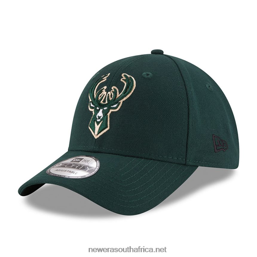 Milwaukee Bucks The League Green 9FORTY Cap New Era TRBRBN1686