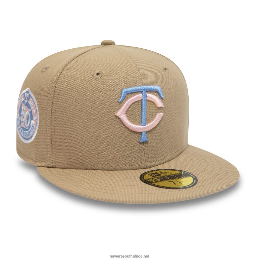 Minnesota Twins 50 Seasons Camel 59FIFTY Fitted Cap New Era TRBRBN217