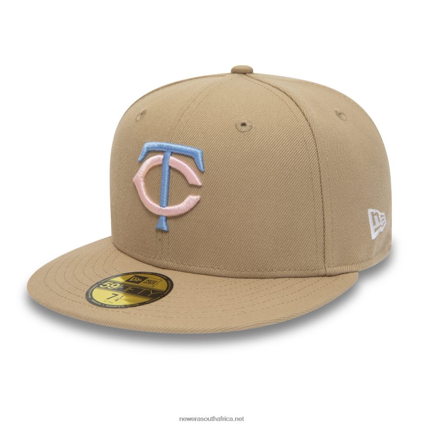 Minnesota Twins 50 Seasons Camel 59FIFTY Fitted Cap New Era TRBRBN217