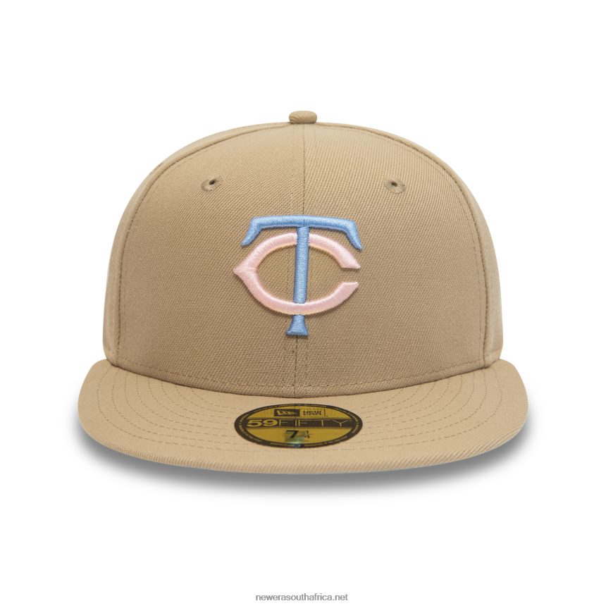 Minnesota Twins 50 Seasons Camel 59FIFTY Fitted Cap New Era TRBRBN217