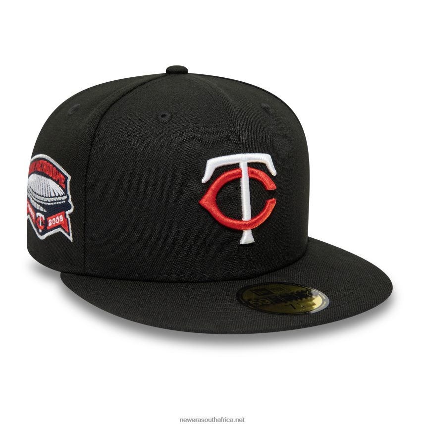 Minnesota Twins American League Stadium Black 59FIFTY Fitted Cap New Era TRBRBN989