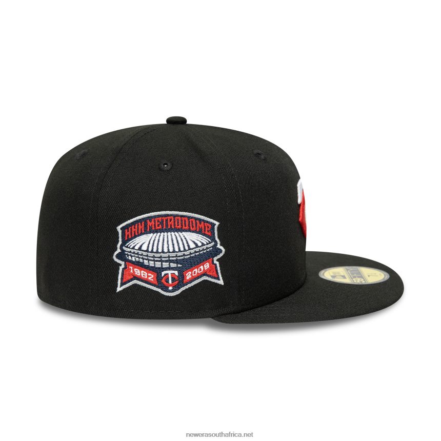 Minnesota Twins American League Stadium Black 59FIFTY Fitted Cap New Era TRBRBN989