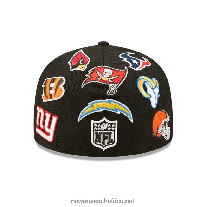 NFL Multi Team Logo Black 59FIFTY Fitted Cap New Era TRBRBN1262