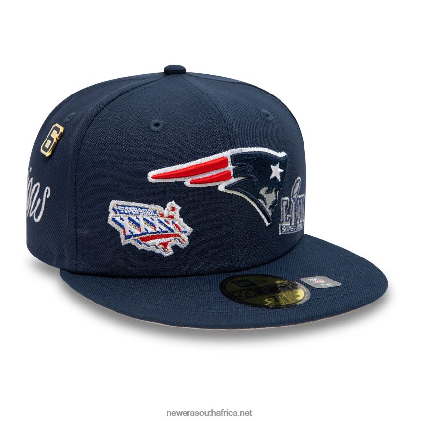 New England Patriots Historic Champs Navy 59FIFTY Fitted Cap New Era TRBRBN158