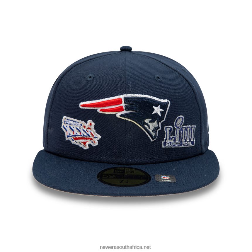 New England Patriots Historic Champs Navy 59FIFTY Fitted Cap New Era TRBRBN158