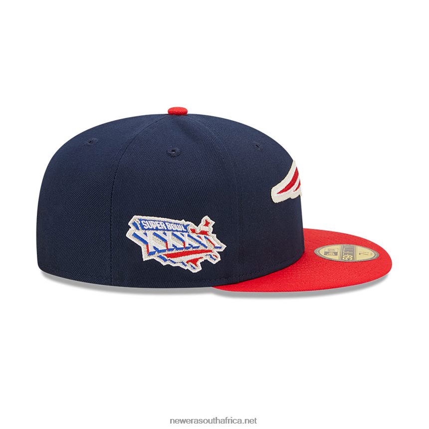 New England Patriots NE Letterman Navy 59FIFTY Fitted Cap New Era TRBRBN282