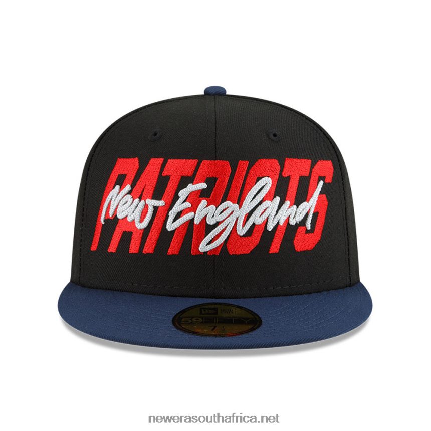 New England Patriots NFL Draft Black 59FIFTY Fitted Cap New Era TRBRBN183