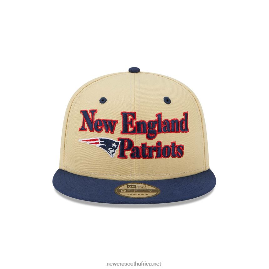 New England Patriots NFL Retro Cream 9FIFTY Snapback Cap New Era TRBRBN2102