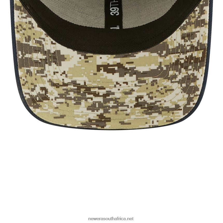 New England Patriots NFL Salute to Service Black 39THIRTY Stretch Fit Cap New Era TRBRBN2169