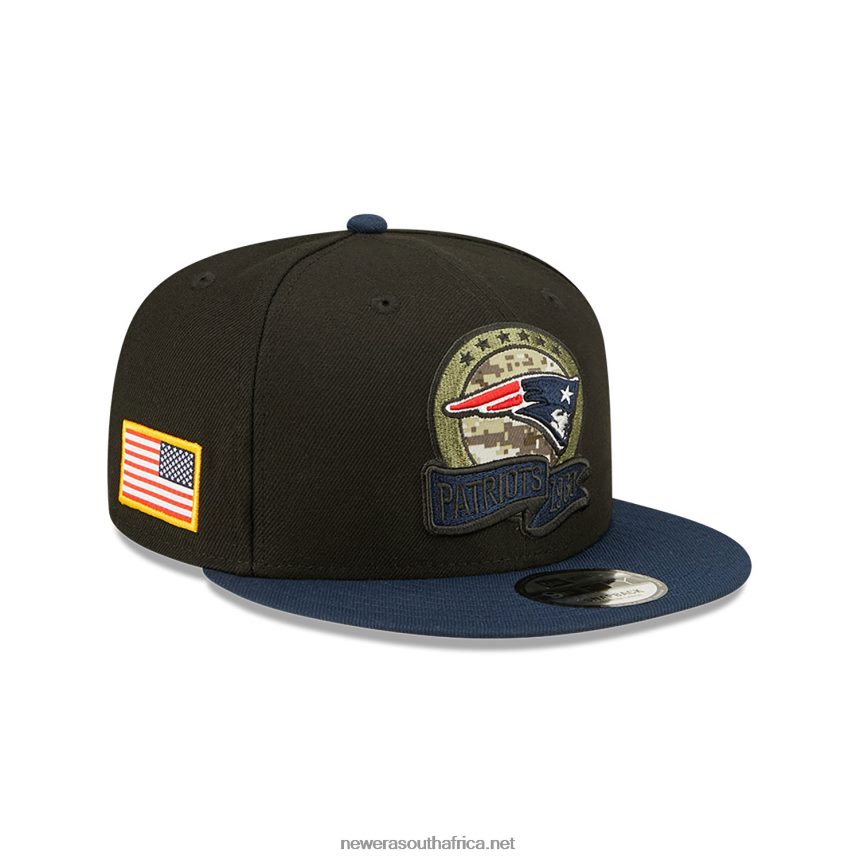 New England Patriots NFL Salute to Service Black 9FIFTY Snapback Cap New Era TRBRBN2077