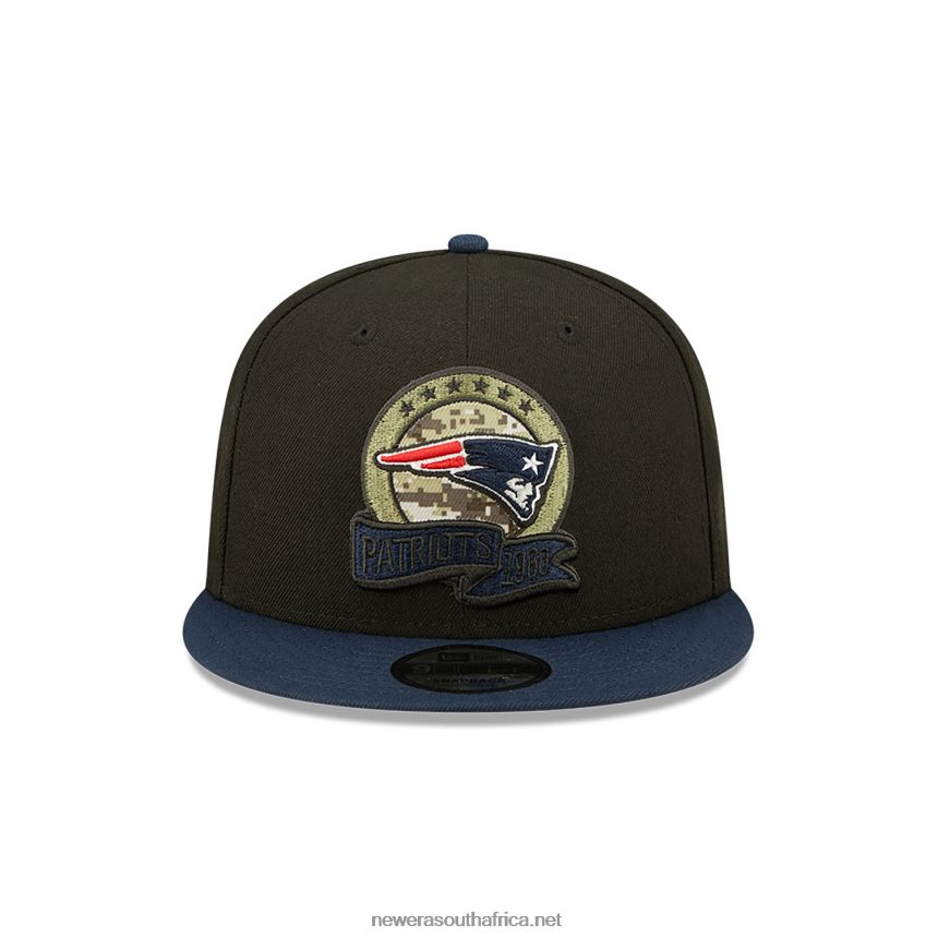 New England Patriots NFL Salute to Service Black 9FIFTY Snapback Cap New Era TRBRBN2077