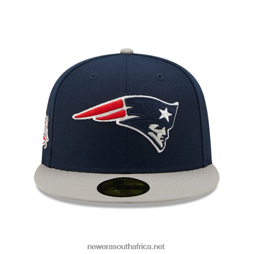 New England Patriots NFL Side Patch Navy 59FIFTY Fitted Cap New Era TRBRBN1384