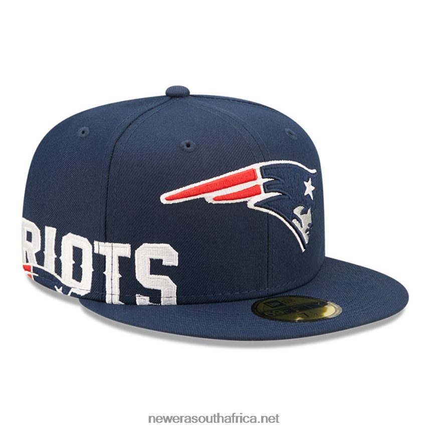 New England Patriots NFL Side Split Blue 59FIFTY Fitted Cap New Era TRBRBN57
