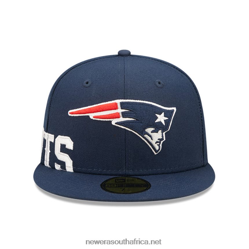 New England Patriots NFL Side Split Blue 59FIFTY Fitted Cap New Era TRBRBN57