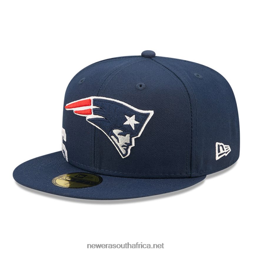 New England Patriots NFL Side Split Blue 59FIFTY Fitted Cap New Era TRBRBN57