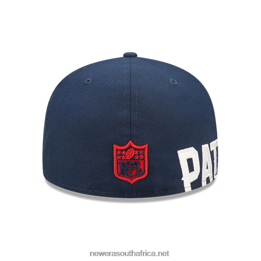 New England Patriots NFL Side Split Blue 59FIFTY Fitted Cap New Era TRBRBN57