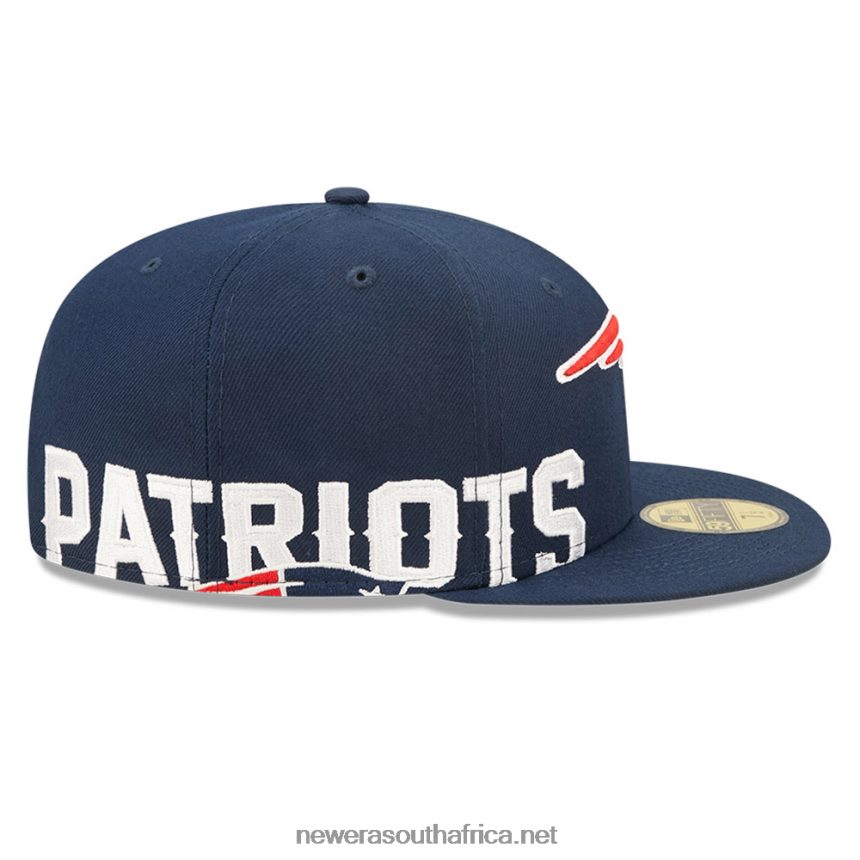 New England Patriots NFL Side Split Blue 59FIFTY Fitted Cap New Era TRBRBN57