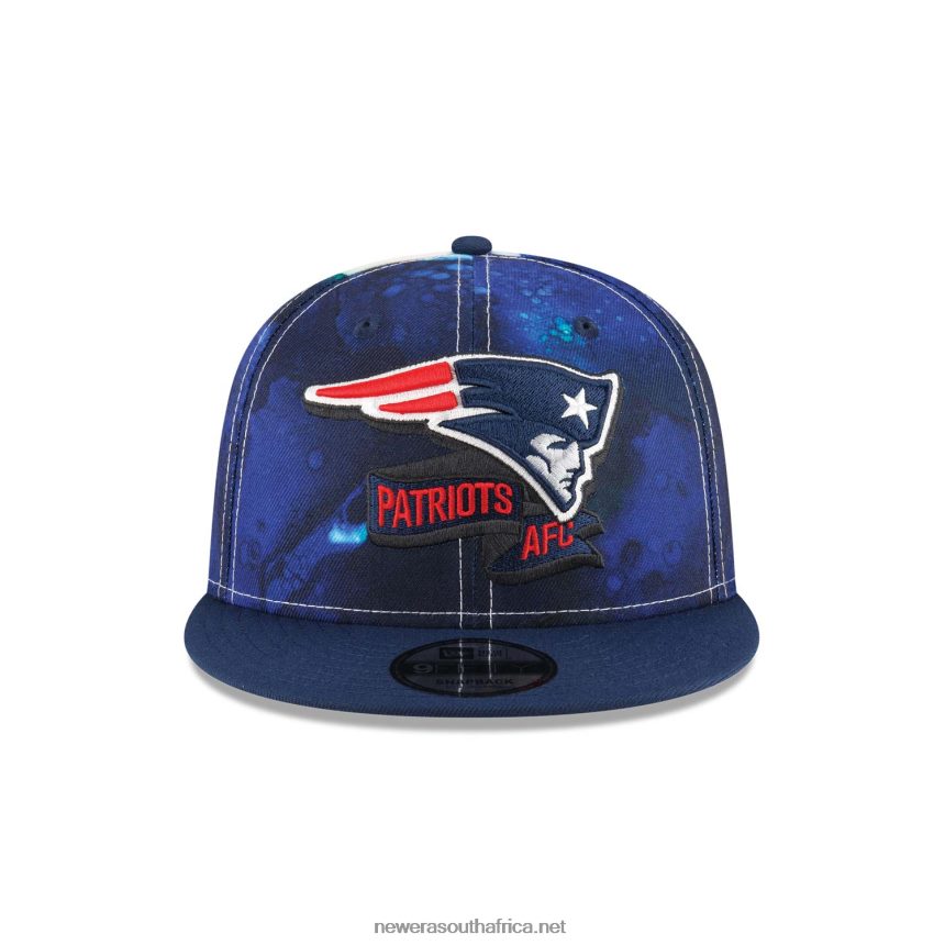 New England Patriots NFL Sideline 2022 Blue 9FIFTY Snapback Cap New Era TRBRBN1862