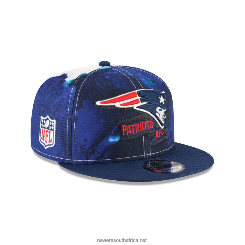 New England Patriots NFL Sideline 2022 Blue 9FIFTY Snapback Cap New Era TRBRBN1862