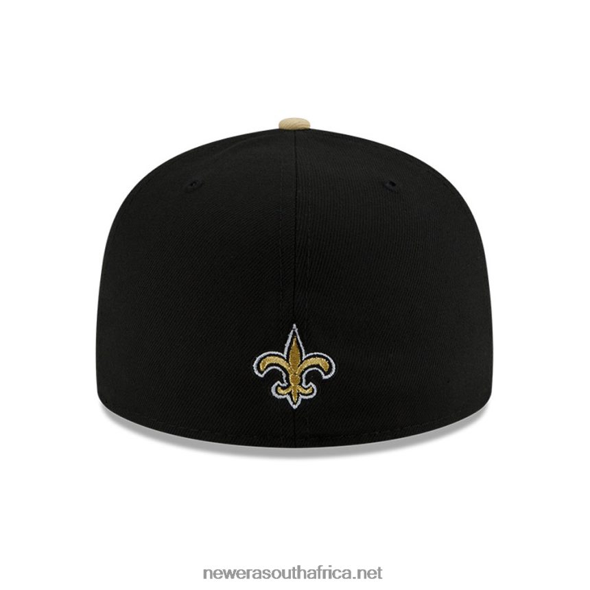New Orleans Saints NFL Draft Black 59FIFTY Fitted Cap New Era TRBRBN615