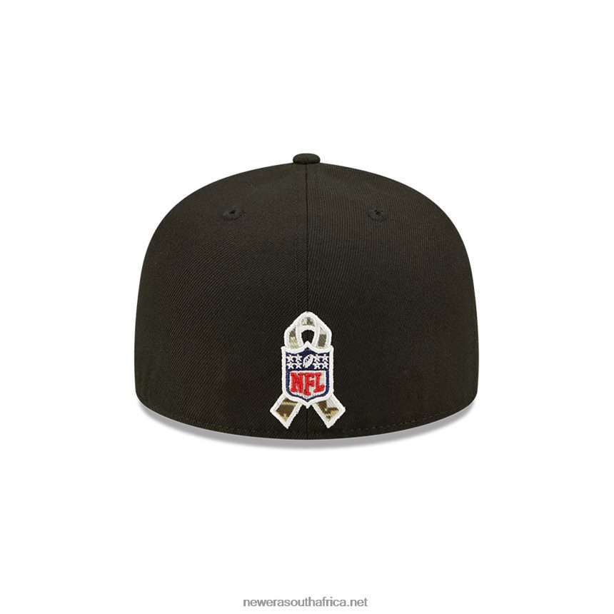 New Orleans Saints NFL Salute to Service Black 59FIFTY Fitted Cap New Era TRBRBN151