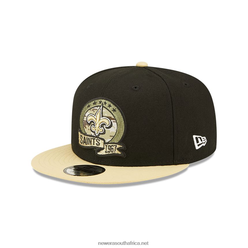 New Orleans Saints NFL Salute to Service Black 9FIFTY Snapback Cap New Era TRBRBN2129