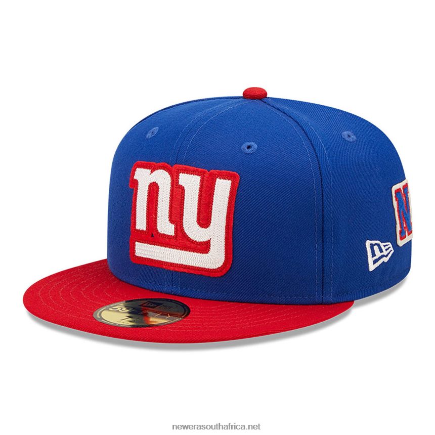 New York Giants NE Letterman Blue 59FIFTY Fitted Cap New Era TRBRBN344