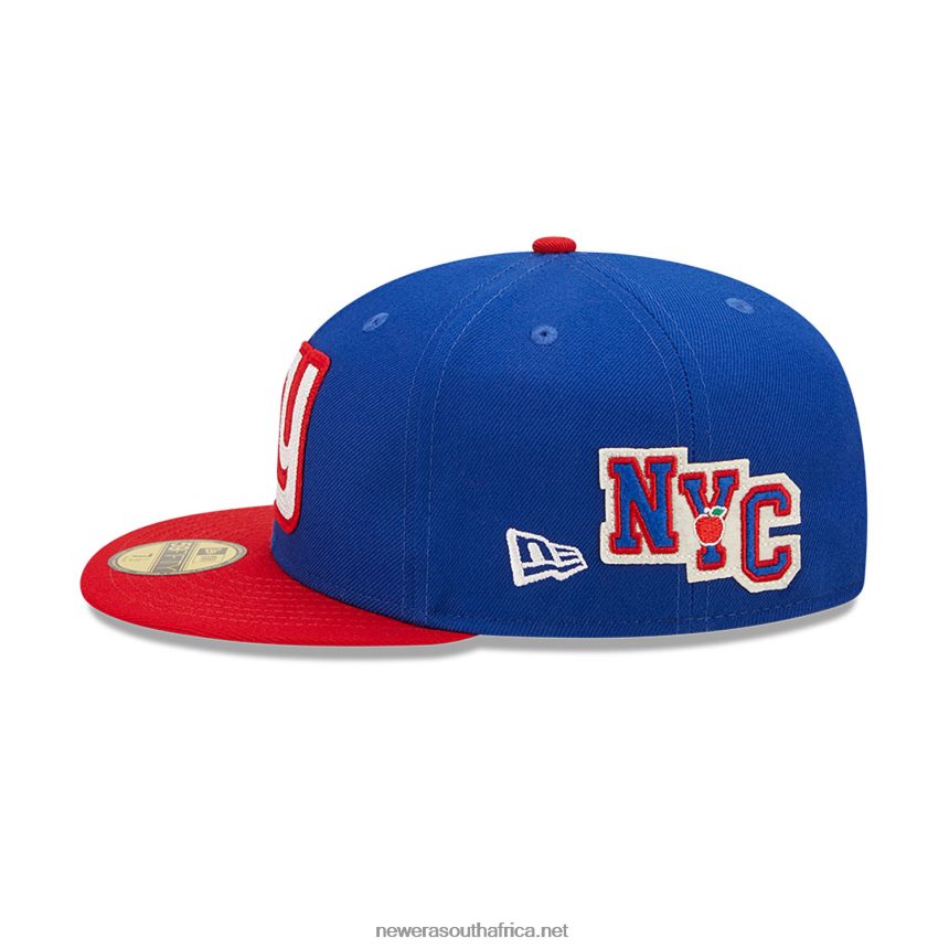 New York Giants NE Letterman Blue 59FIFTY Fitted Cap New Era TRBRBN344