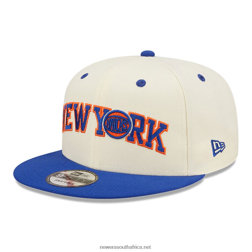 New York Knicks Blend White 9FIFTY Snapback Cap New Era TRBRBN2024
