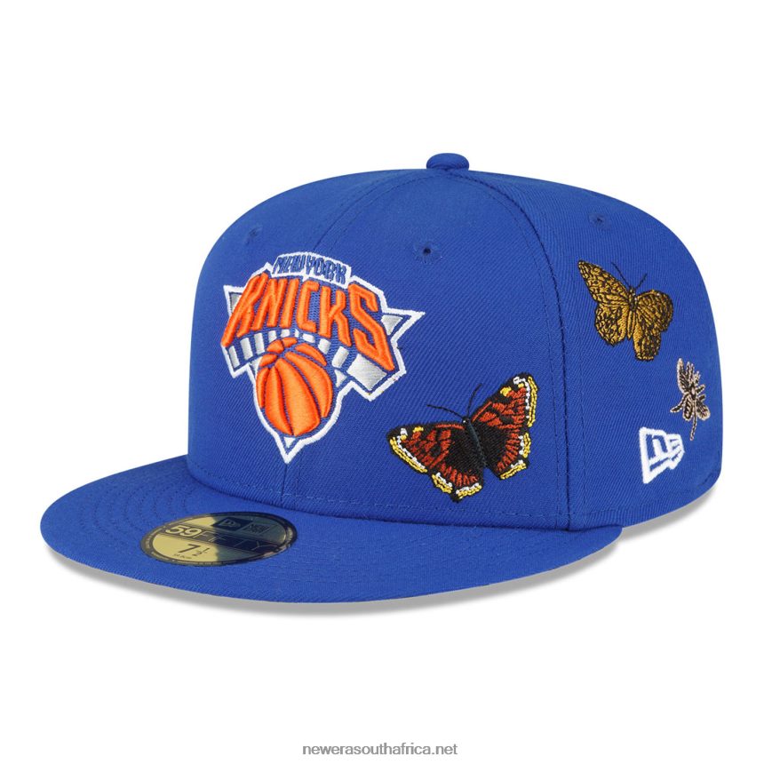 New York Knicks Felt x NBA Blue 59FIFTY Fitted Cap New Era TRBRBN1174